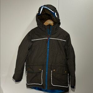Mini Boden hooded winter jacket K00062 size 6-7y